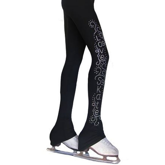 Ice Skating Pants with "Love & Skate Ornament " Rhinestone Design