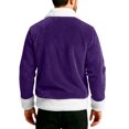 thumbnail image 3 of Havenx Hoodies for Women Christmas Quarter Zip Fuzzy Flannel Long Sleeve Sweatshirt Big and Tall Soild Color Santa Top Fleece Zipper Xmas Pullover Tops,Purple M, 3 of 4