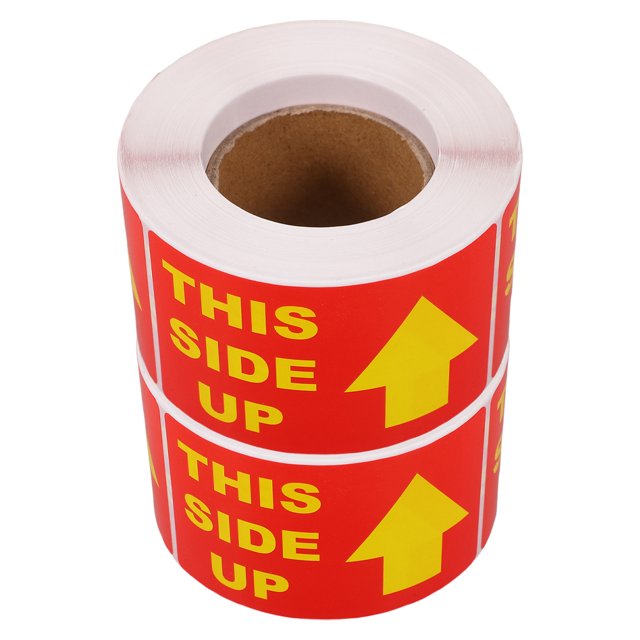 KAKOWELY caution stickers 2 Rolls Fragile Stickers Handle with Care This Side up Permanent Adhesive Fragile Stickers for Shipping Moving Glass Fragile Labels 300 Per Roll