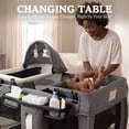 thumbnail image 3 of AILEEKISS 3-in-1 Foldable Baby Playard with Bassinet and Changing Table for Newborn, Grey, 3 of 10