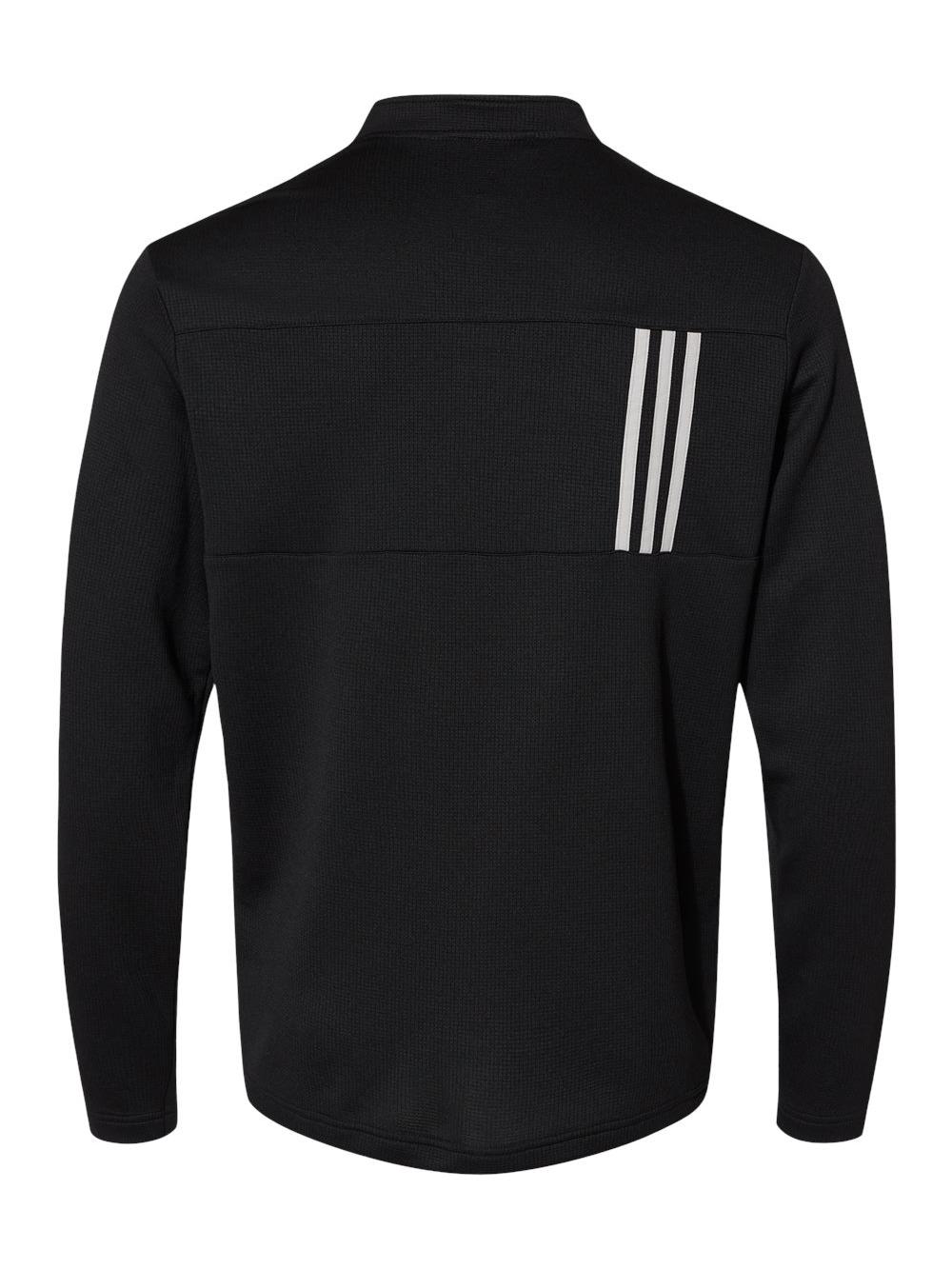 Adidas 3-Stripes Double Knit Quarter-Zip Pullover Black photo 2