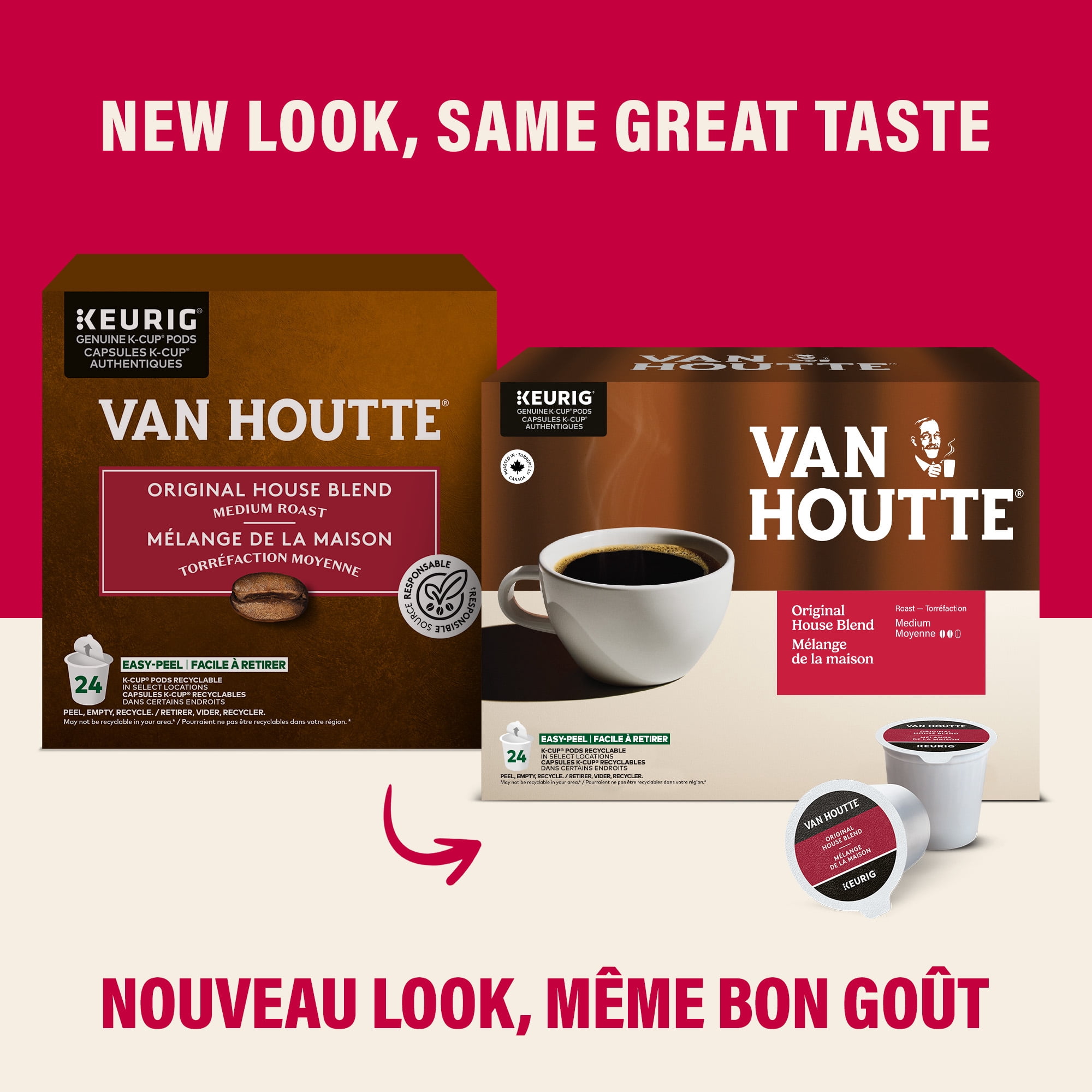 Van Houtte Colombian Dark, Dark Roast, K-Cup Coffee Pods, 30 pods