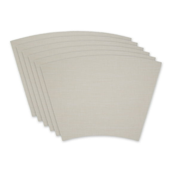 Off-White Tweed Round Table Placemat (Set of 6) 13x20