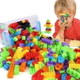 thumbnail image 5 of Puzle de bloques de construcción de partículas grandes para niños, juguetes de jardín de infantes, ensamblaje de bricolaje, estilo mochila, paquete de partículas 130, 5 of 5