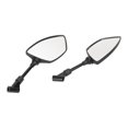 thumbnail image 2 of Handlebar Mirrors, 2pcs Motorcycle Rear View Mirror Convex Glass Lens Carbon Fiber Style Impact Resistant  For Sport Bike For Scooter Gold, 2 of 8