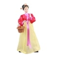 thumbnail image 1 of Muñeca Hanbok coreana, estatua femenina, juguete único, artesanía tradicional, figura coleccionable, muñeca asiática antigua para decoración de mesa. Estilo H, 1 of 8