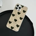 thumbnail image 3 of Water Ripple Laser Black Love Heart Letters Soft  for iPhone Case (Black,iPhone 11), 3 of 5