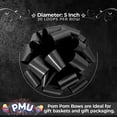 thumbnail image 3 of PMU Pom-Pom Pull-Apart - Pull Out Bows for Wedding, Birthdays & Anniversaries - Ribbon Bows for Flowers & Basket Decoration - Large Bow for Gift Wrapping - Black 5 Inch 20 Loops (3/pkg) Pkg/1, 3 of 6
