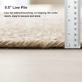 thumbnail image 2 of REDEARTH Boho Handwoven Braided Natural Jute Cotton Area Rug, 8' Round, Reversible, 2 of 8