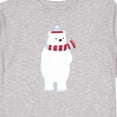 thumbnail image 4 of Inktastic Polar Bear, Cute Bear, Bear with Scarf, Hat Boys or Girls Long Sleeve Toddler T-Shirt, 4 of 5