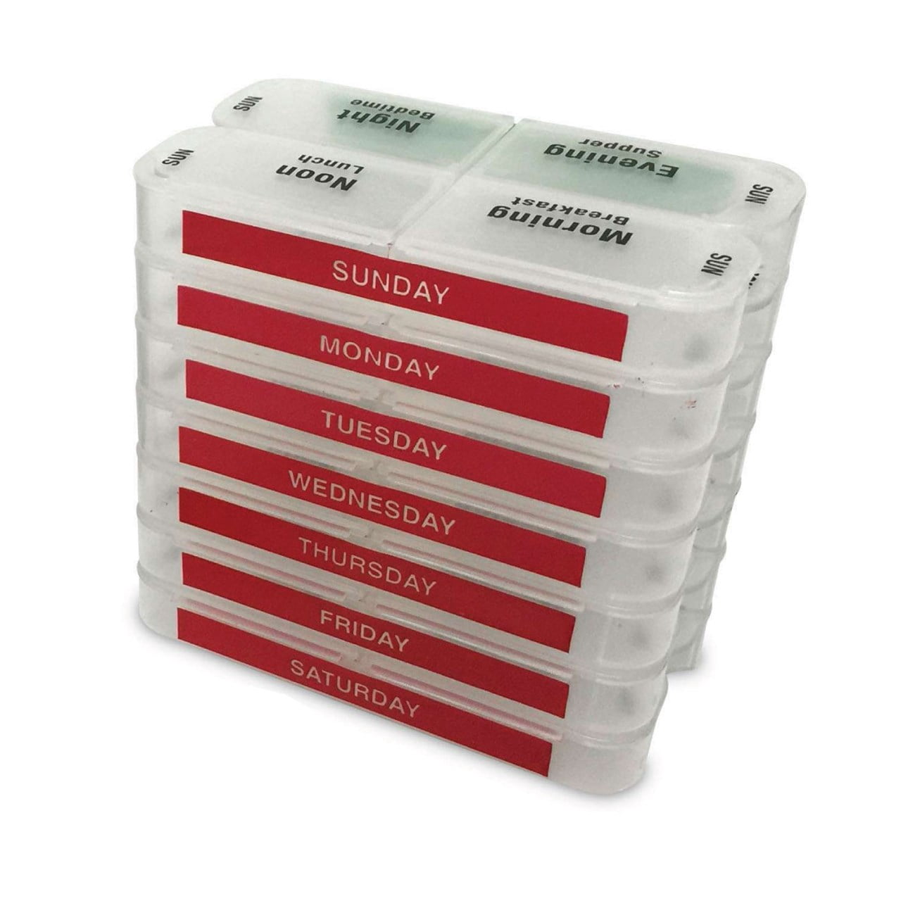 Medcenter Weekly Multidose Pill Organizer - Attaches to Your Cellphone Case, Pill Box for Smartphone