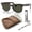 Polished Tortoise Frame | G-15 Green Lens, variant on RB2140 ORIGINAL WAYFARER CLASSIC Square Shaped Non-Polarized Sunglasses for Men & Women - Includes Official RAYBAN Eyewear Kit - Ideal Formal & Casual Wear Sunglasses - G-15 Green Lens