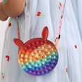 thumbnail image 1 of Bonito bolso de hombro con burbujas de arcoíris, monedero de silicona, juguete sensorial para autismo (A) Tmvgtek Para estrenar, 1 of 9