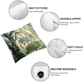 thumbnail image 6 of nygtbtfer Pack of 2, Pillow Cover Asian Scenic Blue and Green Throw Pillow Covers Linen Farmhouse Tree Pillow Case Cushion Covers for Sofa Couch Living Room White, 6 of 7