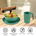 thumbnail image 4 of BIMZUC Portable Wheat Straw Camping Mess Kit for 1, Outdoor Picnic Dinnerware Set with Bowl, Plate, Cup, Utensils, Lightweight Eco-Friendly Camping Gear, Orange, 7.87 inches / 20 cm, 4 of 6