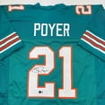thumbnail image 2 of Autographed/Signed Jordan Poyer Miami Teal Football Jersey Beckett BAS COA, 2 of 4
