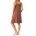 thumbnail image 3 of INSPIRAR CHIC Vestido de Noche Sin Mangas con Tirantes Cruzados Ropa de Dormir Color Rojo Ladrillo, 3 of 6
