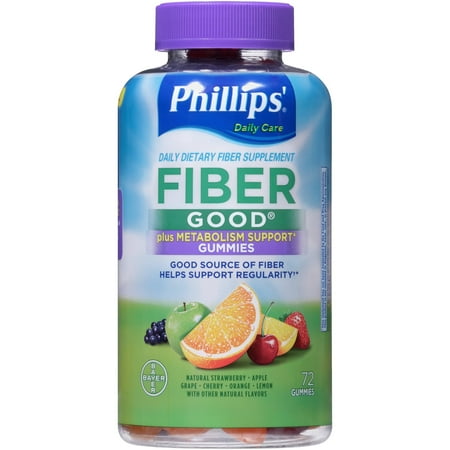 Phillips' Fiber Good Plus Metabolism Support Gummies Daily Dietary ...