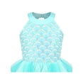 thumbnail image 6 of Sunny Fashion Girls Halter Dress Turquoise Ruffle Tiered Mermaid Sequin Pageant Tulle 7 Years, 6 of 8