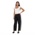 thumbnail image 2 of Forever 21 Women's Barrel Leg Fleece Jogger with Side Stripe, Black, XS-XL, 2 of 6