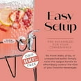thumbnail image 6 of Style Setter, Hamburg Clear Square Dual Glass Beverage Dispensers with Spigot and Base, 1.5 gal Each, 6 of 6