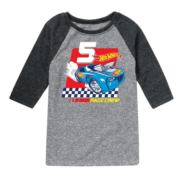 Hot Wheels - Race Crew 5 Yrs - Toddler And Youth Raglan Graphic T-Shirt