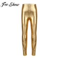 thumbnail image 2 of Children Girls Shiny Metallic Skinny Pants Leggings Cheerleading Hiphop Street Jazz Dance Stage Performance Costume Dancewear150 Gong Bohan LED, 2 of 2