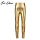 thumbnail image 2 of Children Girls Shiny Metallic Skinny Pants Leggings Cheerleading Hiphop Street Jazz Dance Stage Performance Costume Dancewear140 Gong Bohan LED, 2 of 2