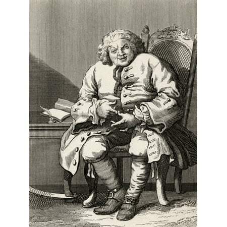 Simon Pearce Glassware (Simon Fraser Lord Lovat 1667 To 1747 Scottish Jacobite Chief From The Original By Hogarth From The Works Of Hogarth Published London 1833 Stretched Canvas - Ken Welsh Design)