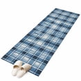 thumbnail image 6 of Blue Plaid Kitchen Runner Rug 2x6 Washable Runners for Hallway Non Slip Modern Simple Watercolor Buffalo Lattice Large Area Rug Indoor Floor Carpet for Bathroom Laundry Entryway Bedroom Living Room, 6 of 8