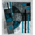 thumbnail image 2 of United Weavers Drachma Attica Modern Abstract Area Rug, Turquoise, 7'10" x 7'10", 2 of 5