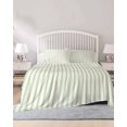 thumbnail image 2 of Queen Size Green Stripes Sheet Sets Mint Green Beige Parallel Bands Farmhouse Soft Breathable Microfiber Bed Sheets Deep Pockets 4 Piece Bed Sheets Set, 1 Fitted Sheet, 1 Flat Sheet & 2 Pillowcases, 2 of 7