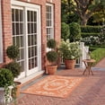thumbnail image 3 of Safavieh Courtyard Elena Oriental Indoor/Outdoor Area Rug, Terracotta/Natural, 8' x 11', 3 of 11