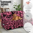thumbnail image 6 of ZIATUBLES 8 Pieces Recliner Covers for 3 Cushion Reclining Sofa, Pink Leopard Print Soft Stretch Recliner Couch Covers with Elastic Bottom Secure Fit Furniture Protector for Living Room, 6 of 9