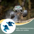 thumbnail image 3 of 2 Pieces Metal 1:28 RC Car Mini-Q Modification Tyre Automotive Solid Color Rear Wheel Shaft Cup Detachable Replacing Upgrading Solid Color Exquisite Tire Base Blue, 3 of 6
