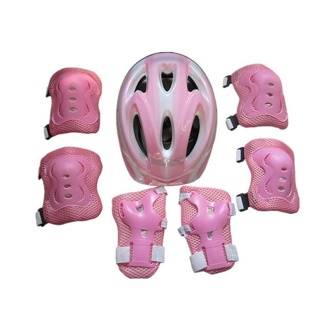 Sunloudy 7Pcs Kids Skateboarding Protective Gear Set, Roller Skating