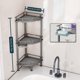 thumbnail image 2 of Soporte para ducha esquinera organizador de 3 niveles con soporte para jabón estante de esquina alto con pies ajustables y 4 ganchos estante de almace, 2 of 7