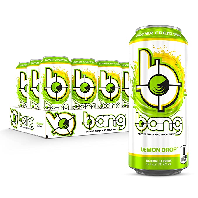 Bang Lemon Drop Energy Drink, 0 Calories, Sugar Free with Super