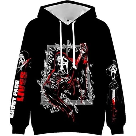 Scream Merch Ghostface Hoodie For Men And Women: Stylish Long-Sleeved Casual Sweatshirt