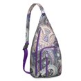thumbnail image 1 of Chic Paisley Sling Backpack - Exotic Colorful Pattern Shoulder Bag, Fashionable Anti-Theft Pack for Commuters, 1 of 4