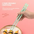 thumbnail image 5 of 5 Pairs Chinese Chopsticks with Carving Patterns Washable Food Grade T4P5, 5 of 9
