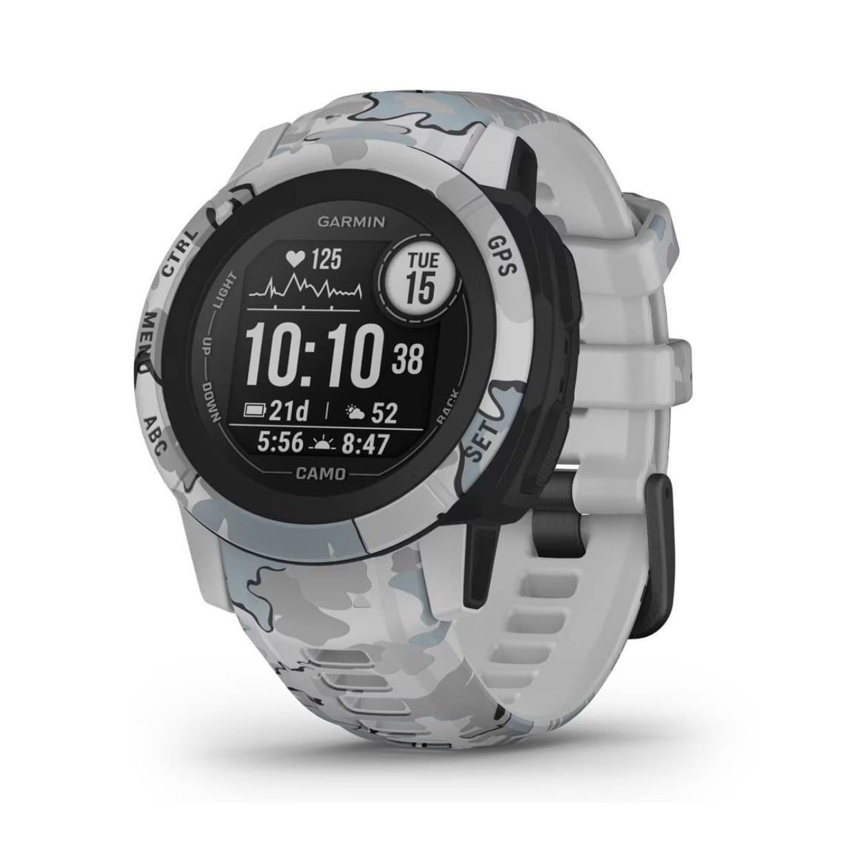 Restored Garmin Instinct 2S Camo Edition Multi-GNSS GPS Smartwatch - Mist Camo (Refurbished)