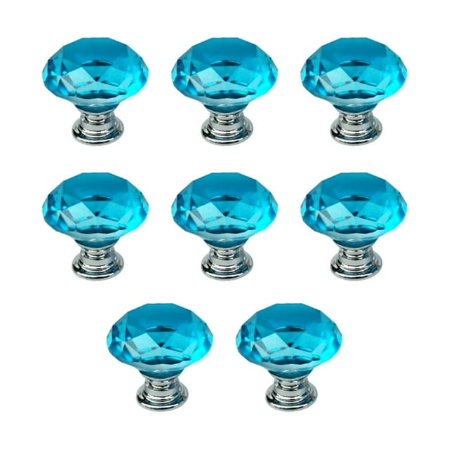 8pcs Crystal Knobs For Furniture Easy-to-install Wide Range Of Applications Kitchen Cabinet Handle