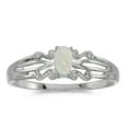 thumbnail image 1 of 14k White Gold Oval Opal Ring, 1 of 2