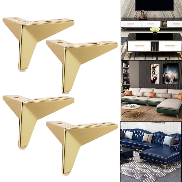 4/Set Patas de Muebles Moderno para pequeña sala, Muebles, Sillón Reclinable, , Oro 10cm BLESIY Patas del gabinete del sofá