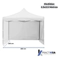thumbnail image 5 of Carpa Toldo De 2.5x2.5 Metros Plegable, Estructura Metálica Reforzada Con Paredes, 5 of 5