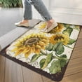 thumbnail image 3 of Grey Sunflower Flowers (3) Welcome Doormat for Indoor/Outdoor Entrance Grey Sunflower Flowers (3) Decoration Door Mat Kitchen Door Mat Bedroom Doormat 17x30 Inch, 3 of 6
