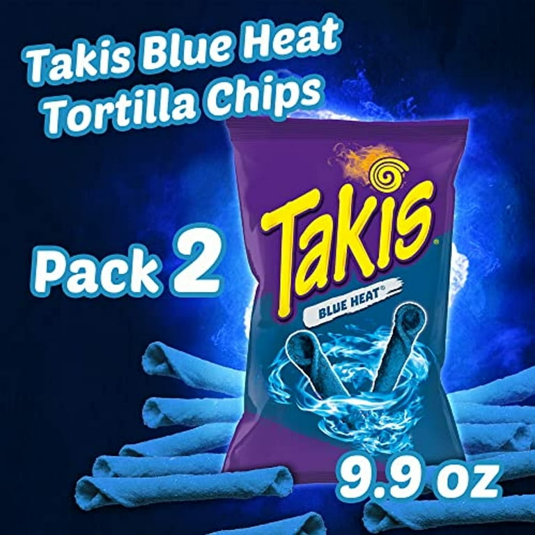 Takis Blue Heat Rolled Tortilla Chips, Hot Chili Pepper