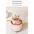thumbnail image 4 of Makeup Brush Holder with Dustproof Lid, 360 Rotating Makeup Brush Organizer, Brushes Cup for Cosmetics, Nail Polish, Bathroom Vanity（only box）, 4 of 5