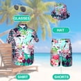 thumbnail image 7 of Alaiyaky Hawaiian Shirts for Men, Mens T Shirt and Short Bucket Hat Sunglasses Set Short Sleeve Tropical Summer Beach Vacation Fancy Costume Adult Outfit, 7 of 7